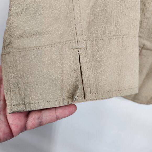 NWT Christopher & Banks Tan Minimalist Button Down Blazer Jacket Women's L - Picture 9 of 10